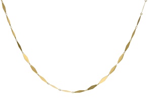 10k Yellow Gold 3.2mm Kite Shaped Link 18 Inch Chain