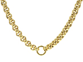10k Yellow Gold 10mm Rolo 20 Inch Chain