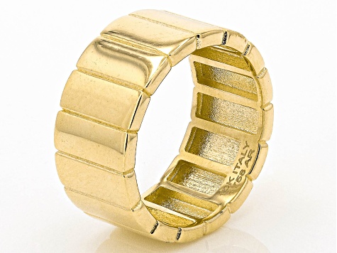 10k Yellow Gold 9.7mm Textured Cleopatra Band Ring