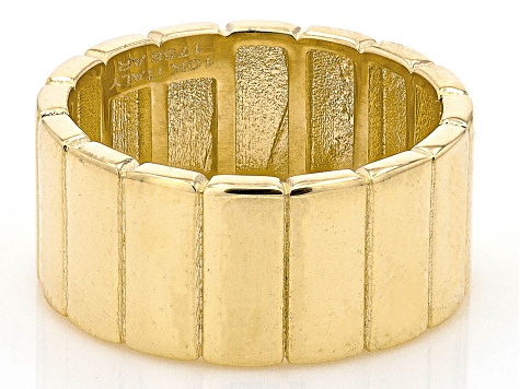 10k Yellow Gold 9.7mm Textured Cleopatra Band Ring