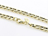 10k Yellow Gold 4.5mm High Polished Curb 18 Inch Chain