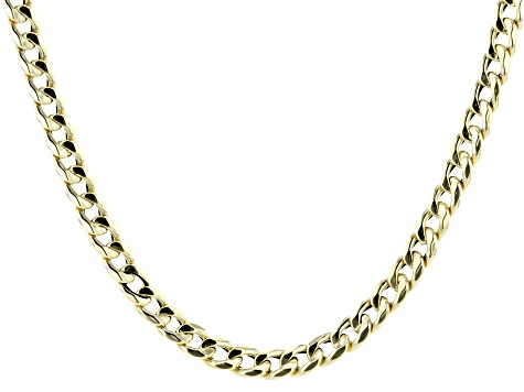 10k Yellow Gold 4.5mm High Polished Curb 20 Inch Chain