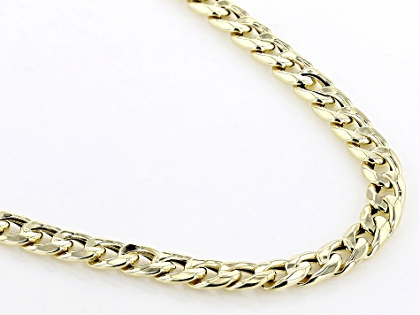 10k Yellow Gold 4.5mm High Polished Curb 20 Inch Chain