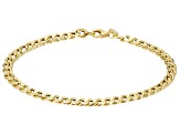 10k Yellow Gold 4.5mm High Polished Curb Link Bracelet
