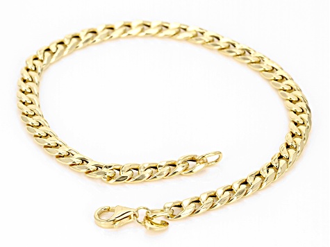 10k Yellow Gold 4.5mm High Polished Curb Link Bracelet