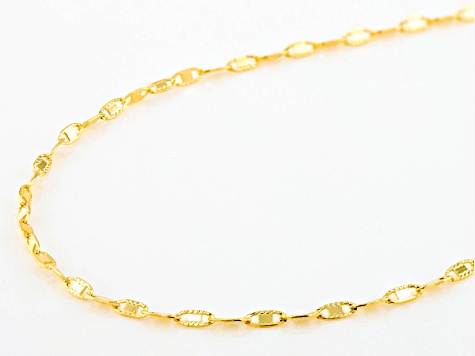 10k Yellow Gold 1.8mm Twisted Diamond-Cut Valentino 20 Inch Chain