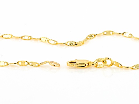 10k Yellow Gold 1.8mm Twisted Diamond-Cut Valentino 20 Inch Chain