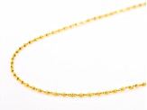 10k Yellow Gold 1mm Diamond-Cut Cube Link 18 Inch Chain