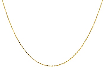 Picture of 10k Yellow Gold 1mm Diamond-Cut Cube Link 20 Inch Chain
