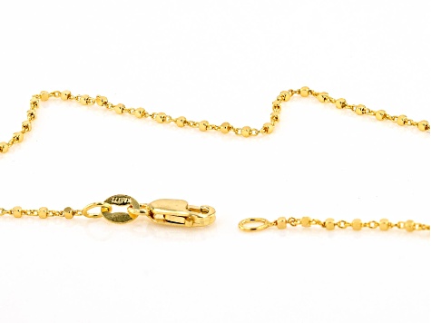 10k Yellow Gold 1mm Diamond-Cut Cube Link 20 Inch Chain