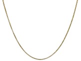 10k Yellow Gold & Rhodium Over 10k Yellow Gold Adjustable 22 Inch 1mm Round Box Chain