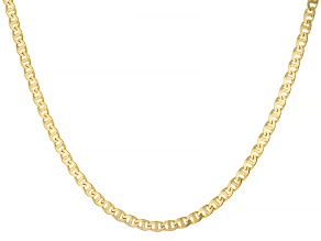 10k Yellow Gold 3mm Solid Mariner 20 Inch Chain