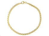 10k Yellow Gold 3mm Solid Mariner Link Bracelet