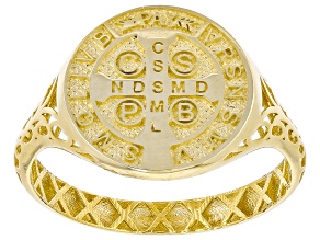 10k Yellow Gold St. Benedict Ring