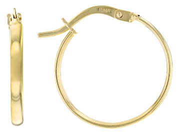 Picture of Splendido Oro™ Divino 14k Yellow Gold With a Sterling Silver Core 3/4" Hoop Earrings