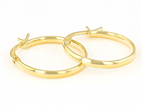 Splendido Oro™ Divino 14k Yellow Gold With a Sterling Silver Core 3/4" Hoop Earrings