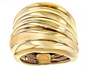 14k Yellow Gold High Polished Wave Design Ring