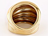 14k Yellow Gold High Polished Wave Design Ring