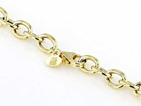 10k Yellow Gold Graduated Rolo 20 Inch Chain