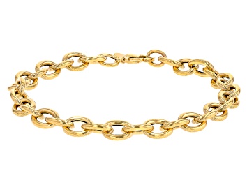 Picture of 10k Yellow Gold 7mm Rolo Link Bracelet
