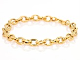10k Yellow Gold 7mm Rolo Link Bracelet