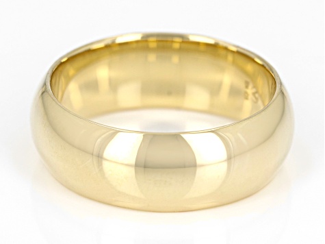10k Yellow Gold 7mm Comfort Fit High Polished Band Ring