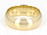 10k Yellow Gold 7mm Comfort Fit High Polished Band Ring