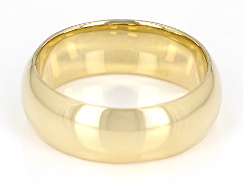 10k Yellow Gold 7mm Comfort Fit High Polished Band Ring