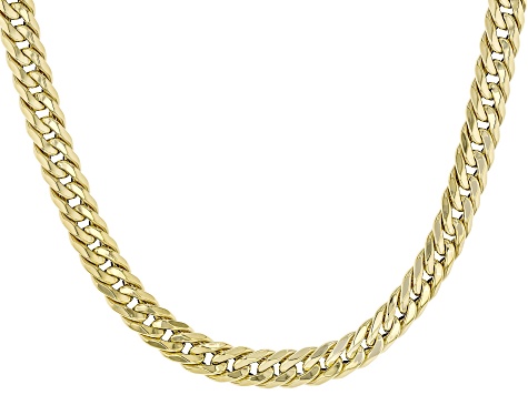 10k Yellow Gold 6mm Curb 18 Inch Chain