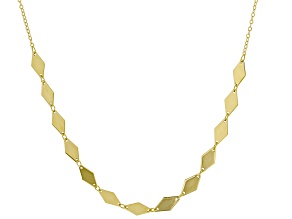 10k Yellow Gold Rolo & Kite Shaped Link 18 Inch Necklace