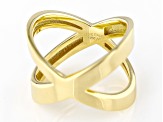 10k Yellow Gold Crossover Ring