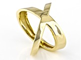 10k Yellow Gold Crossover Ring