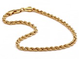 14k Yellow Gold 2.7mm Rope Link Bracelet