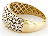 10k Yellow Gold & Rhodium Over 10k Yellow Gold Diamond-Cut Dome Ring