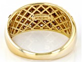 10k Yellow Gold & Rhodium Over 10k Yellow Gold Diamond-Cut Dome Ring