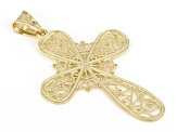 10k Yellow Gold Filigree Cross Pendant