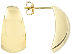 10k Yellow Gold Domed Drop Earrings