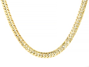 10k Yellow Gold 6mm Marquise 20 Inch Chain