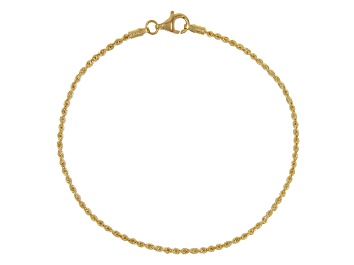 Picture of 18k Yellow Gold Solid 1.6mm Rope Link Bracelet