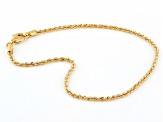 18k Yellow Gold Solid 1.6mm Rope Link Bracelet