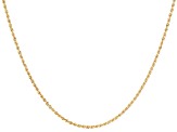 18k Yellow Gold 1.6mm Solid Diamond-Cut Rope 18 Inch Chain