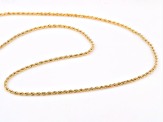 18k Yellow Gold 1.6mm Solid Diamond-Cut Rope 18 Inch Chain