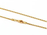 18k Yellow Gold 1.6mm Solid Diamond-Cut Rope 20 Inch Chain