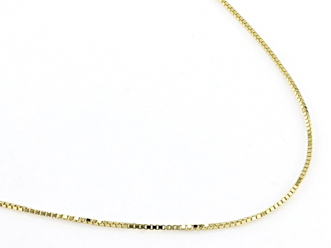 10k Yellow Gold 0.5mm Solid Box Sliding Adjustable 22 Inch Chain