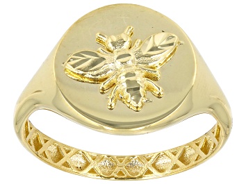 Picture of 10k Yellow Gold Bee Signet Ring