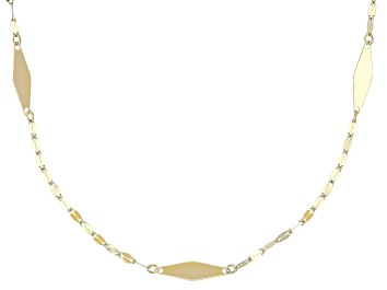 Picture of 10k Yellow Gold Marquise Kite Shape Station 20 Inch Necklace