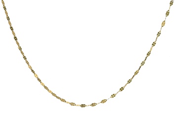 Picture of 10k Yellow Gold 3+1 2mm Mirror Station 16 Inch Chain