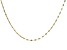 10k Yellow Gold 3+1 2mm Mirror Station 16 Inch Chain