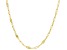 10k Yellow Gold 3+1 2mm Mirror Station 16 Inch Chain