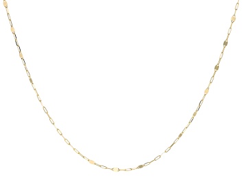 Picture of 10k Yellow Gold 3+1 2mm Mirror Station 18 Inch Chain
